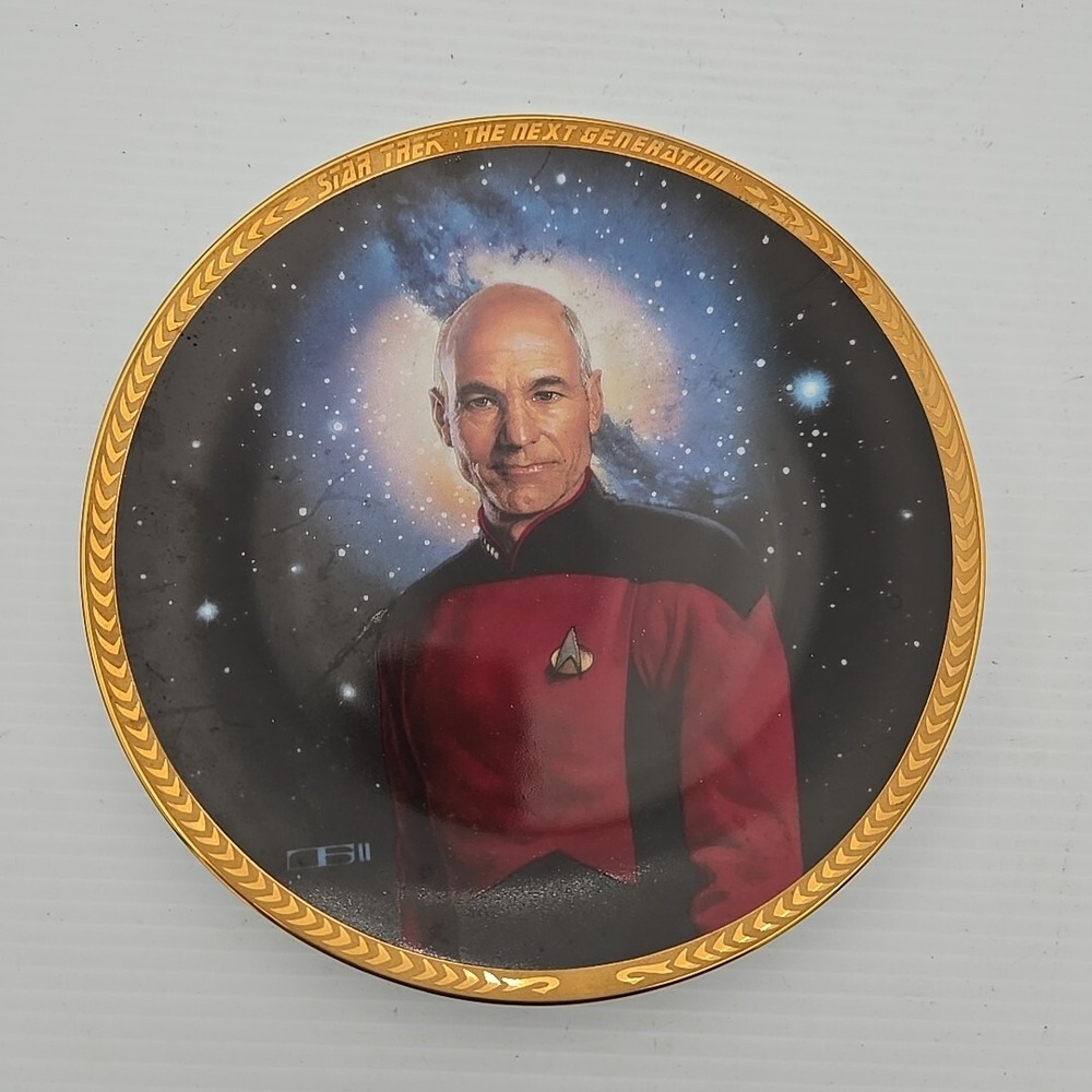 Star Trek The Next Generation Hamilton Collector Plate Captain Jean-Luc Picard